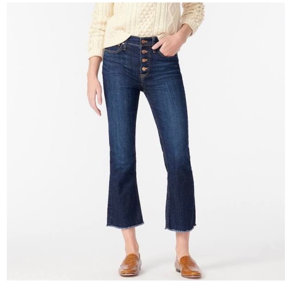 J Crew Demi-Boot Crop Jean Medium Blue Size 25